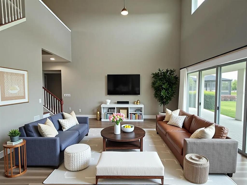 6324 Brevada Lane Apollo Beach, FL 33572 - Photo 6 of 45 a living room with furniture and a flat screen tv