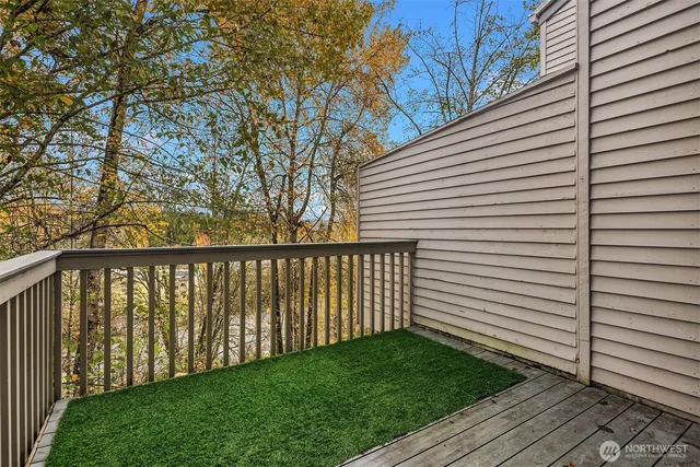 a view of a porch with a yard