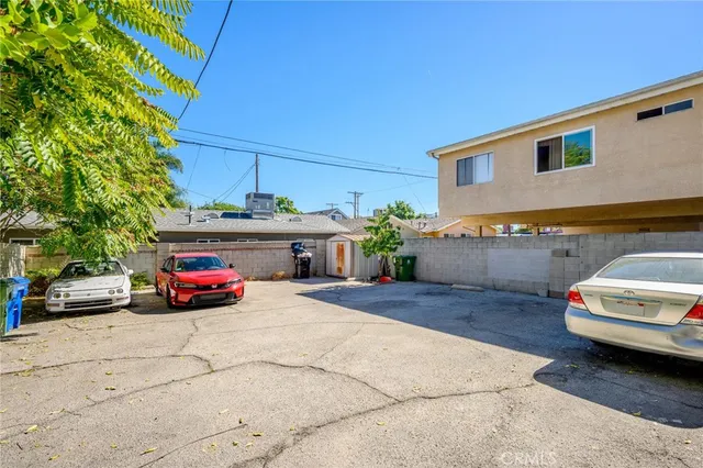 a car parked in front of a house