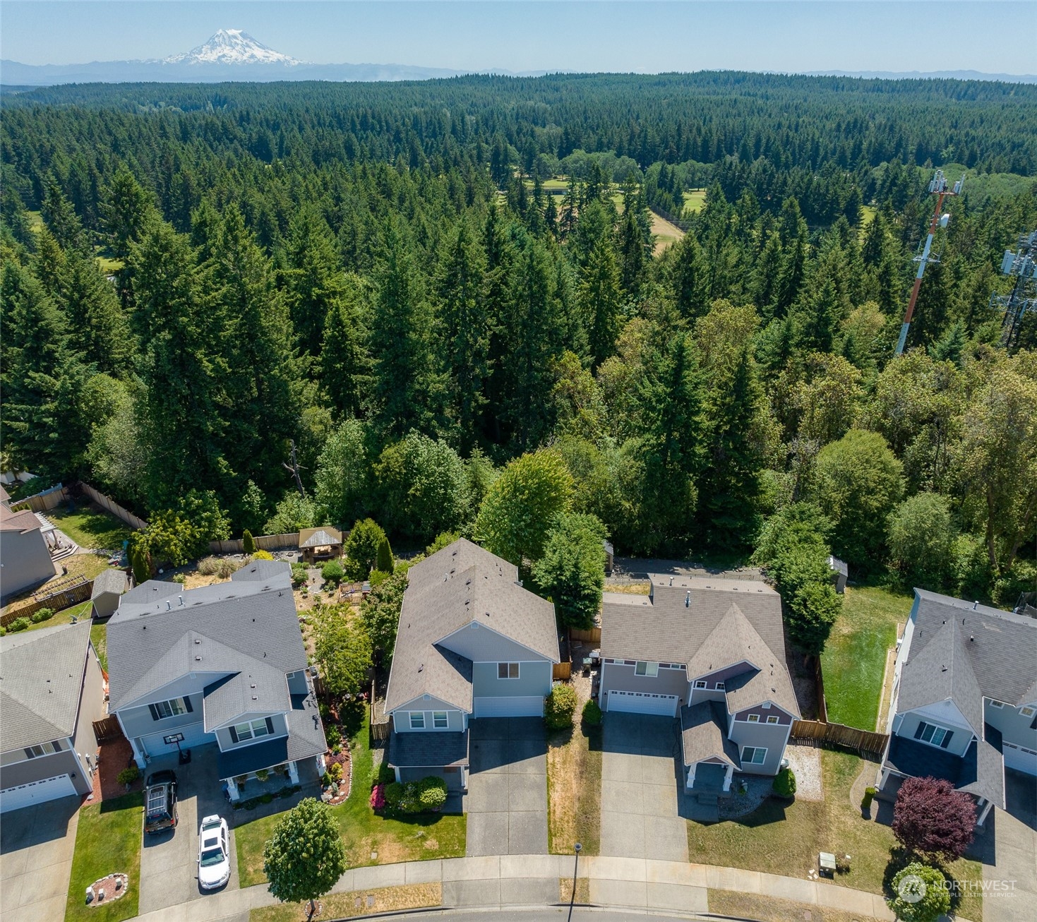 1345 Foreman Road DuPont, WA 98327 - Photo 31 of 34 an aerial view of a house with a yard basket ball court and outdoor seating