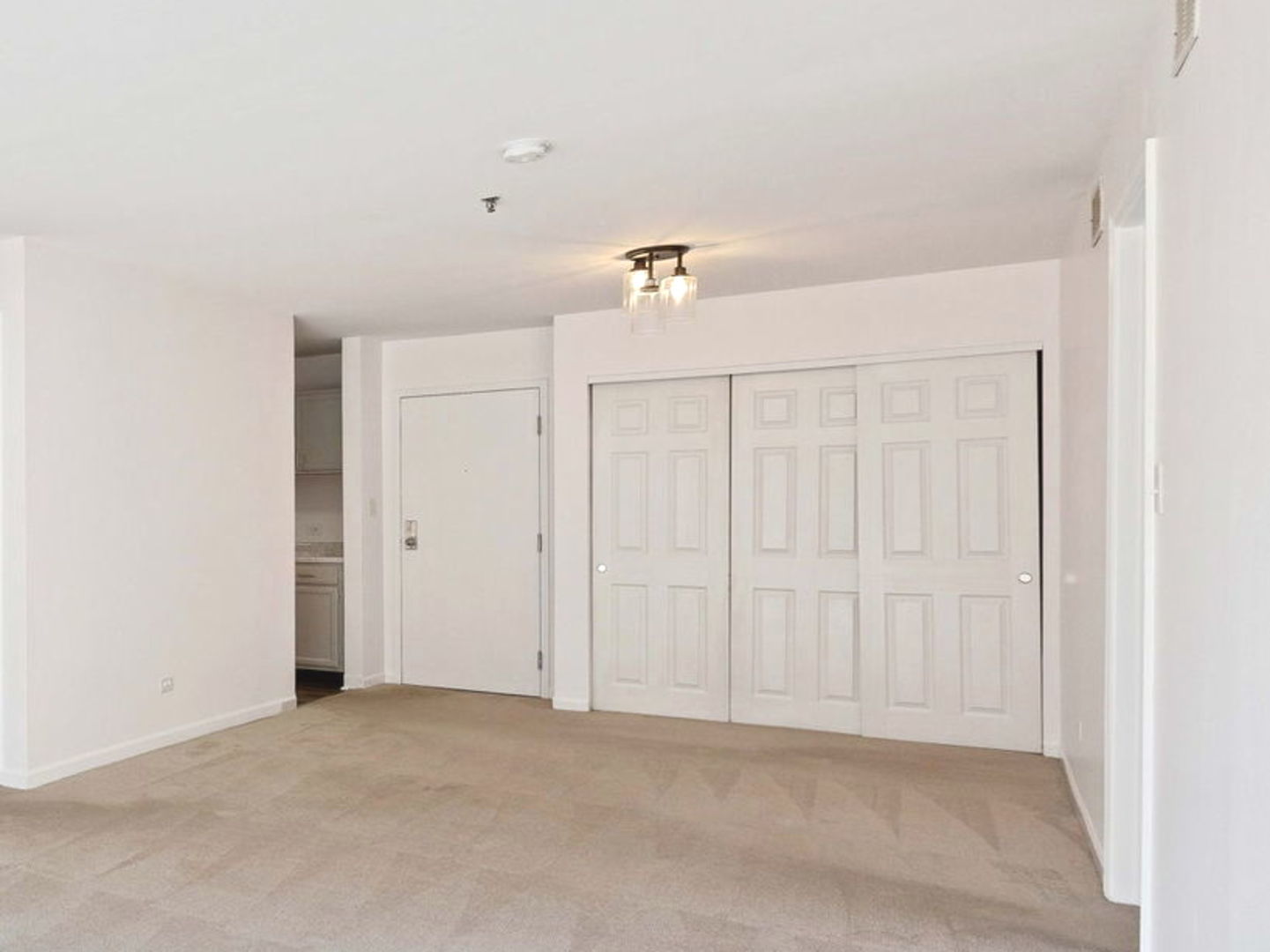 3265 Kirchoff Road, Unit 115 Rolling Meadows, IL 60008 - Photo 7 of 19 an empty room with a ceiling fan