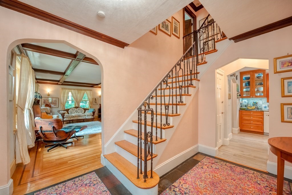 4 Cochituate Road Newton, MA 02461 - Photo 3 of 31 a view of entryway livingroom and hall