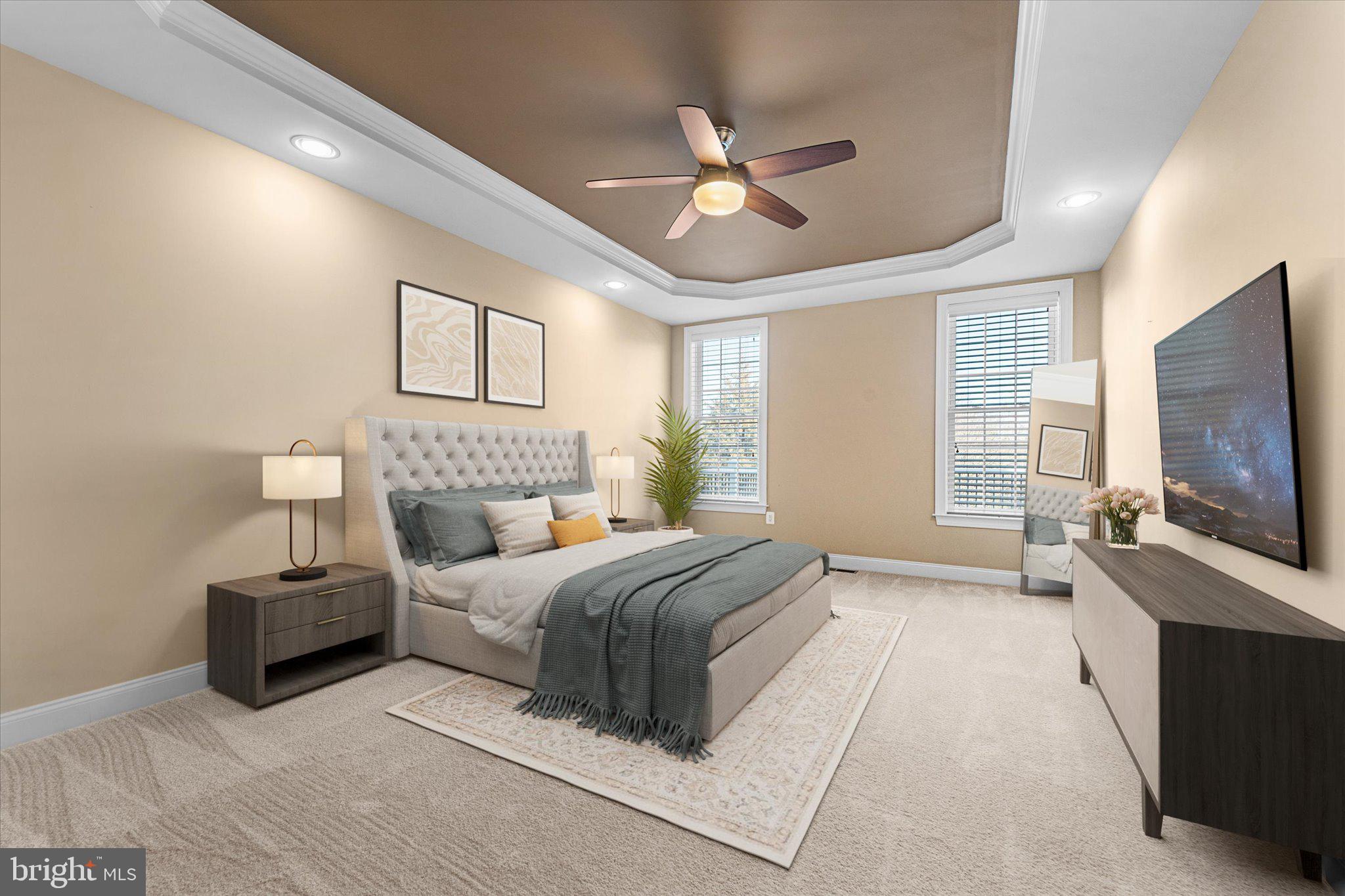 22990 Weybridge Square Ashburn, VA 20148 - Photo 9 of 66 Main Level Primary Bedroom - Virtually Staged