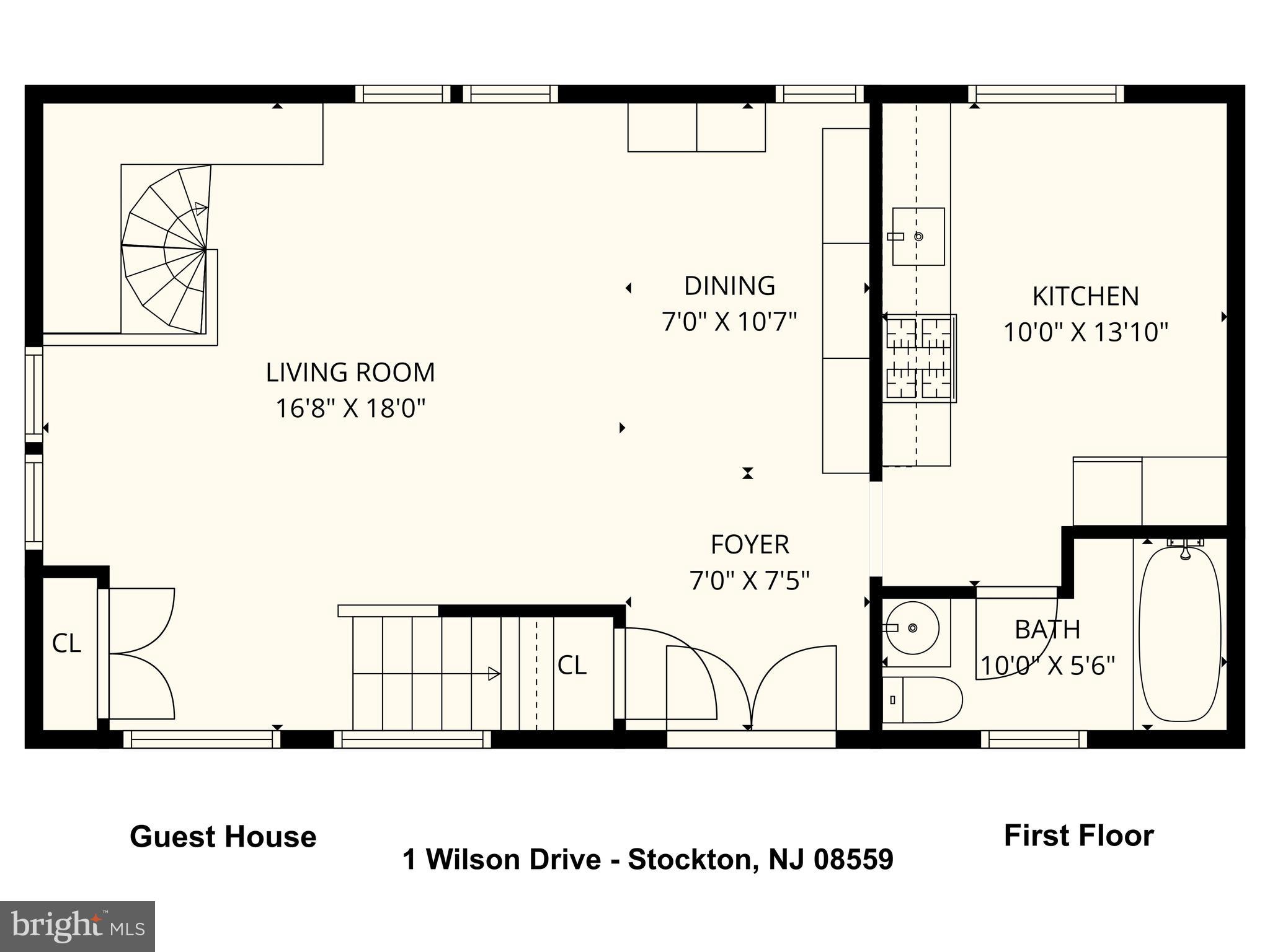 1 Wilson Drive Stockton, NJ 08559 - Photo 73 of 75 Guest House
First level floor-plan