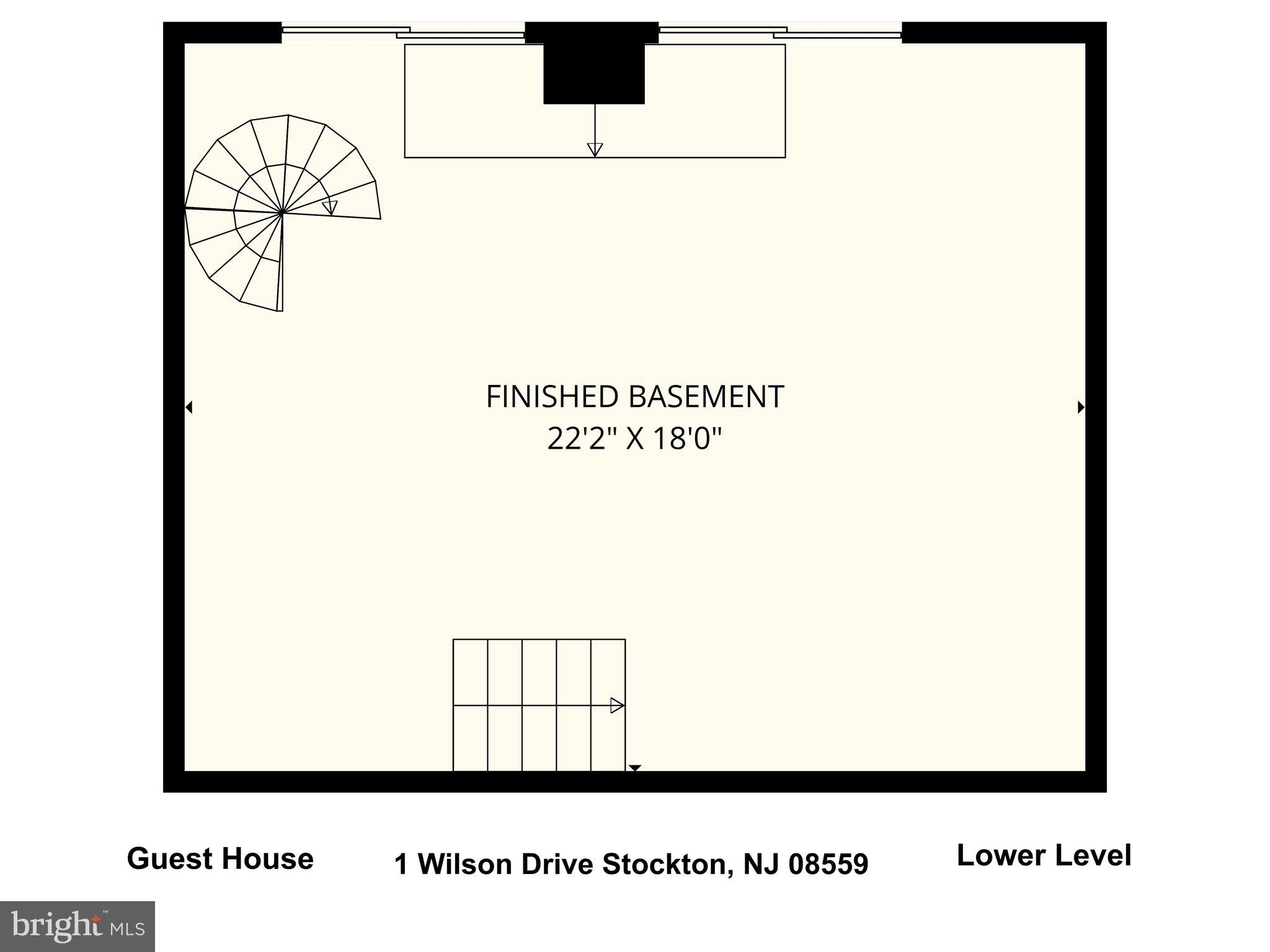 1 Wilson Drive Stockton, NJ 08559 - Photo 75 of 75 Guest House
Lower level with walk-out * floor-plan