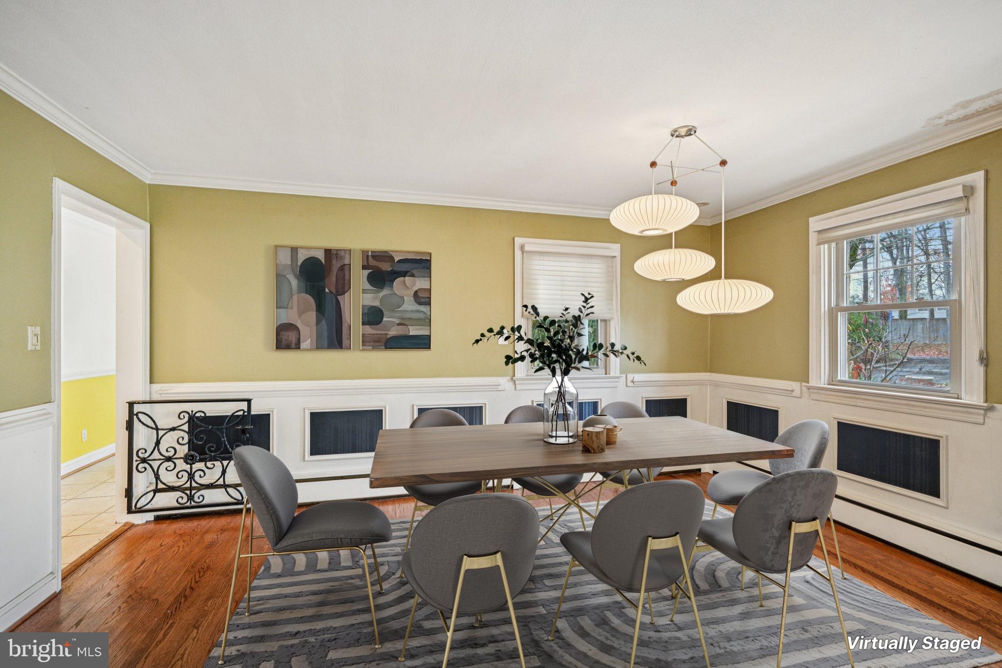 1607 Silverside Road Wilmington, DE 19810 - Photo 5 of 36 a view of a dining room with furniture and wooden floor