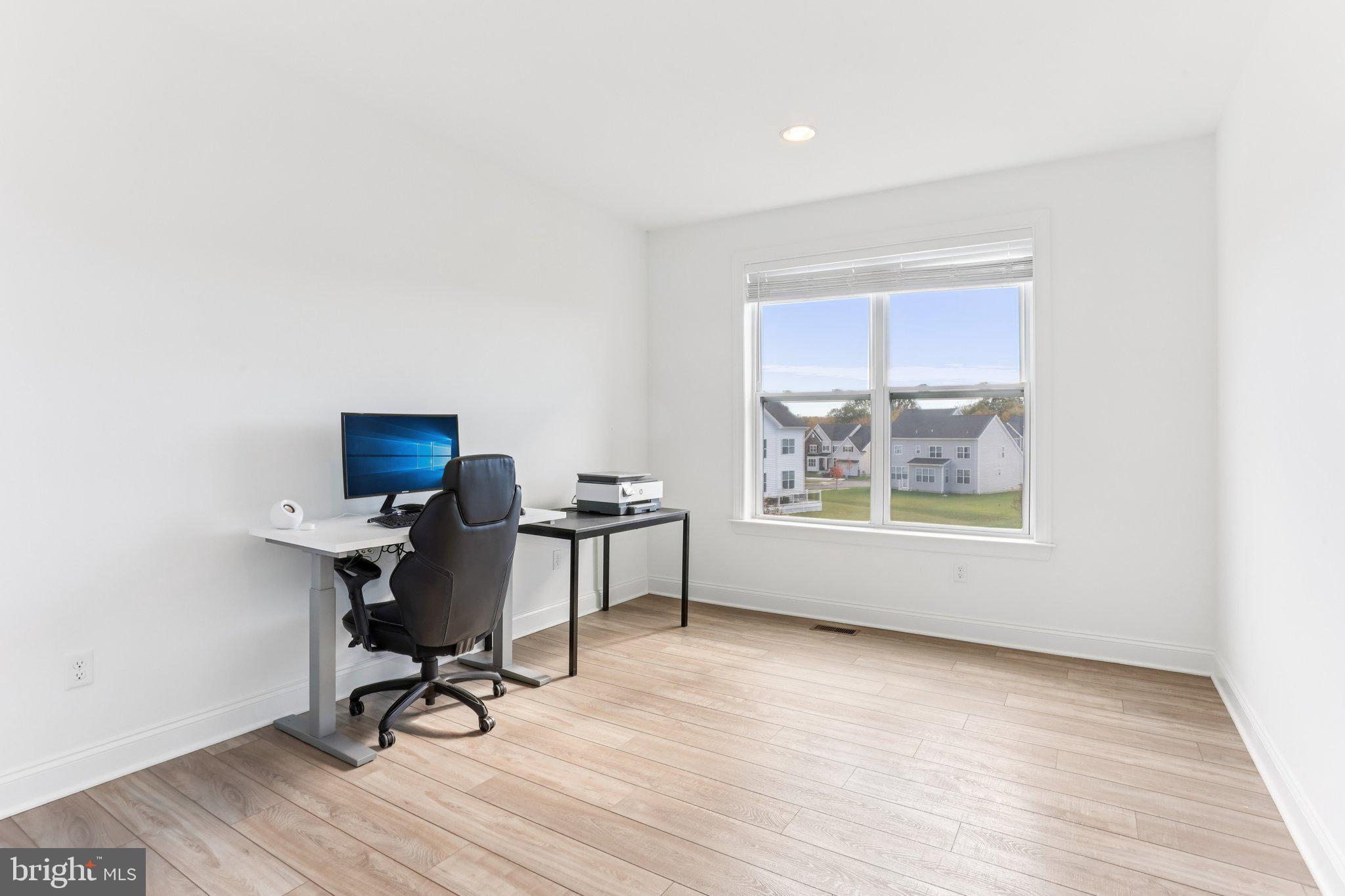 222 Grv Vly Court Chalfont, PA 18914 - Photo 17 of 46 a view of workspace with wooden floor windows
