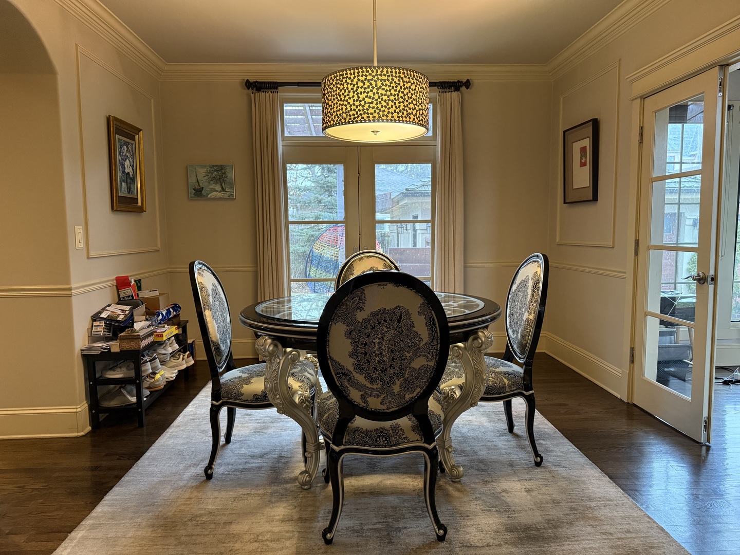 843 Cherry Street Winnetka, IL 60093 - Photo 3 of 9 a view of a dining room with furniture window and wooden floor