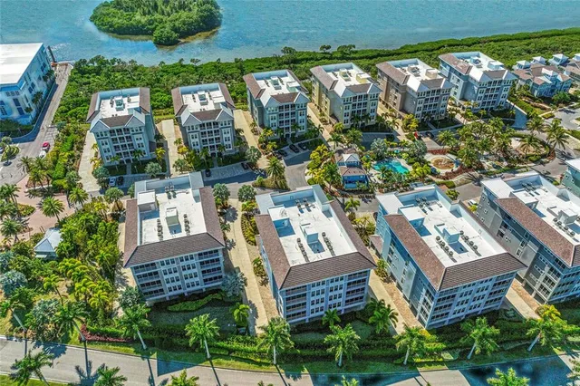 a view of a city with tall buildings in the background