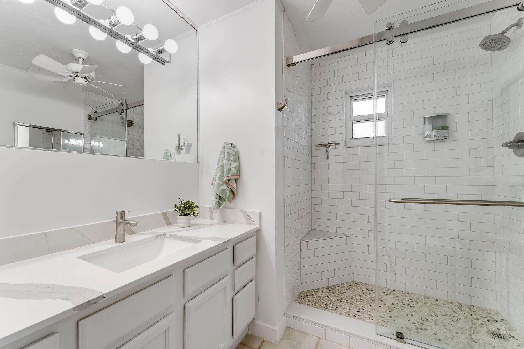 1513 5th Street Key West, FL 33040 - Photo 10 of 19 a bathroom with a sink shower granite and a mirror