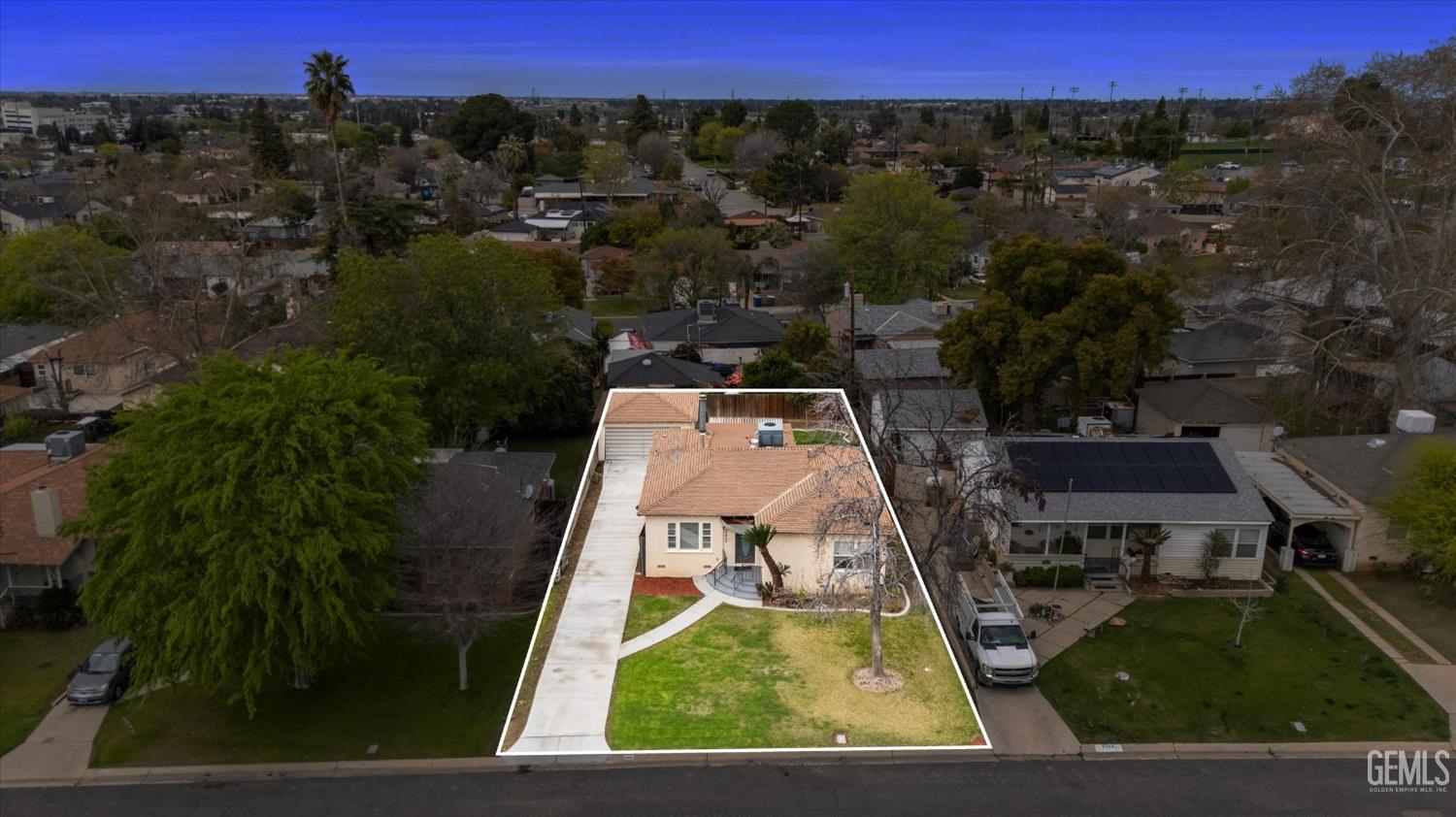 Undisclosed Address Bakersfield, CA 93305 - Photo 40 of 46 aerial view of a house with a yard