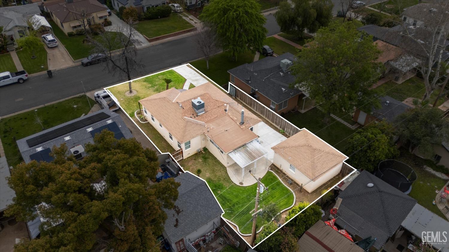 Undisclosed Address Bakersfield, CA 93305 - Photo 42 of 46 an aerial view of house with yard