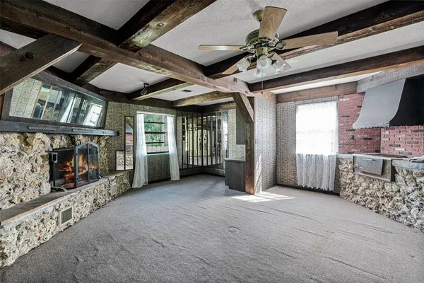 a view of a swimming pool with a porch
