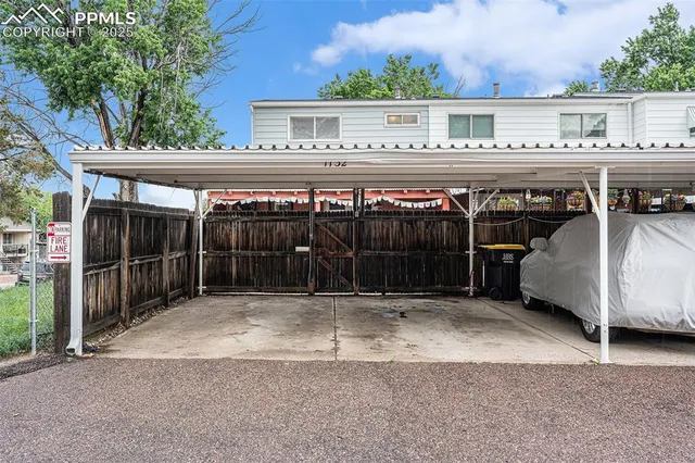 a view of a car garage