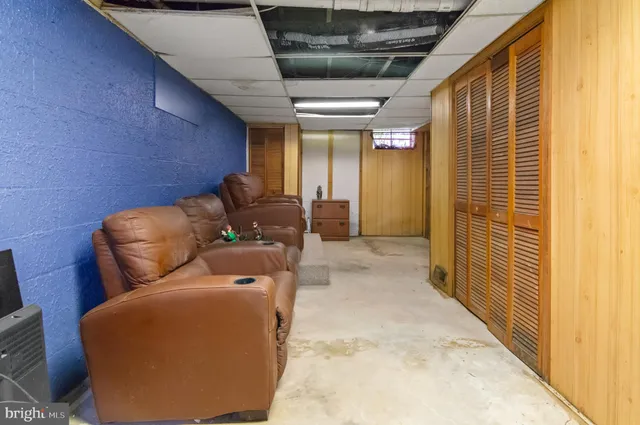 a room with furniture