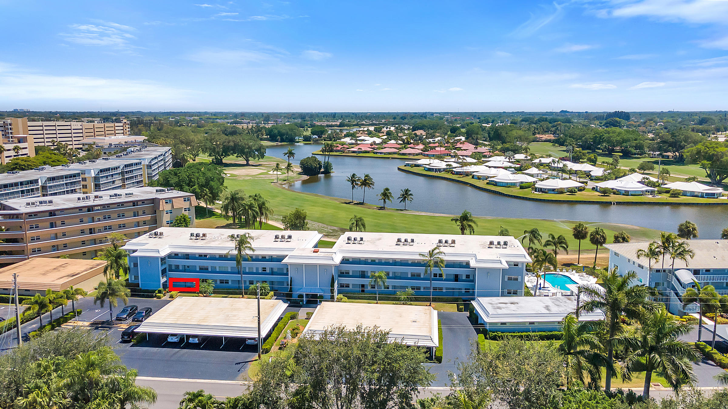 Lake and golf view