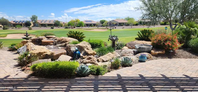 a view of a lake with outdoor space