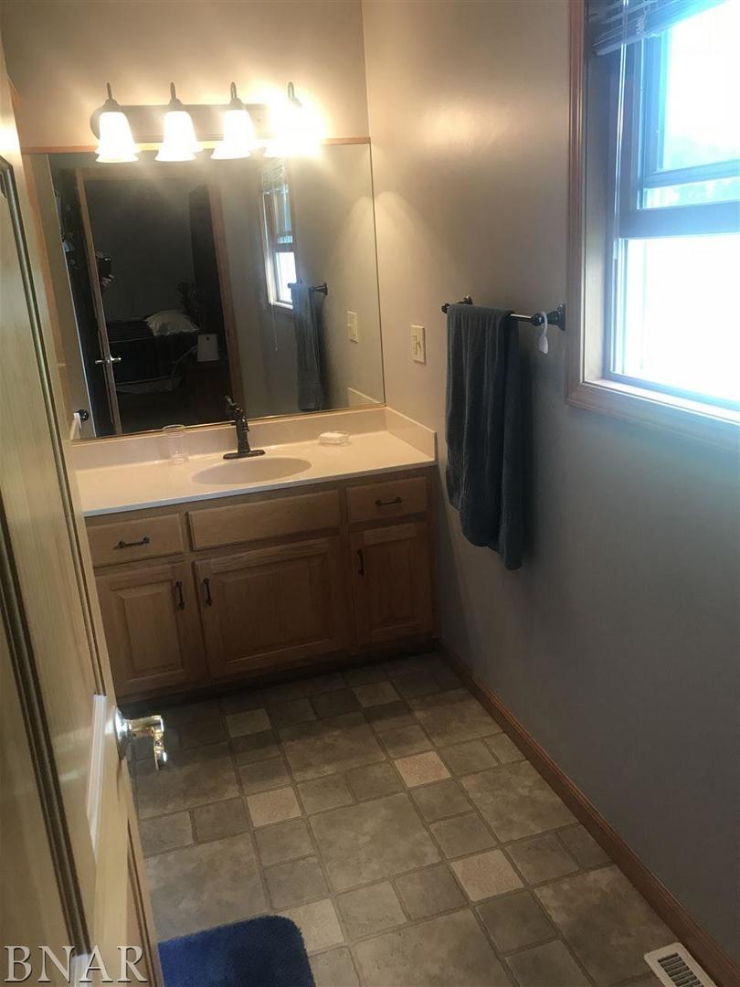 9563 Clintonia Road Clinton, IL 61727 - Photo 14 of 45 a bathroom with a sink a toilet and mirror