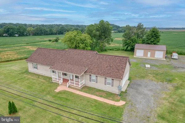 a aerial view of a house