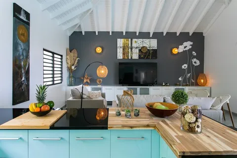 a kitchen with a sink and a stove