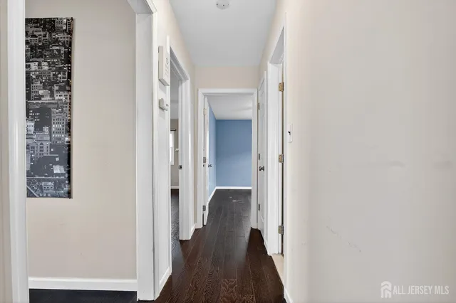 a view of hallway with stairs