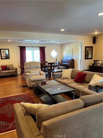 a living room with furniture and a couch