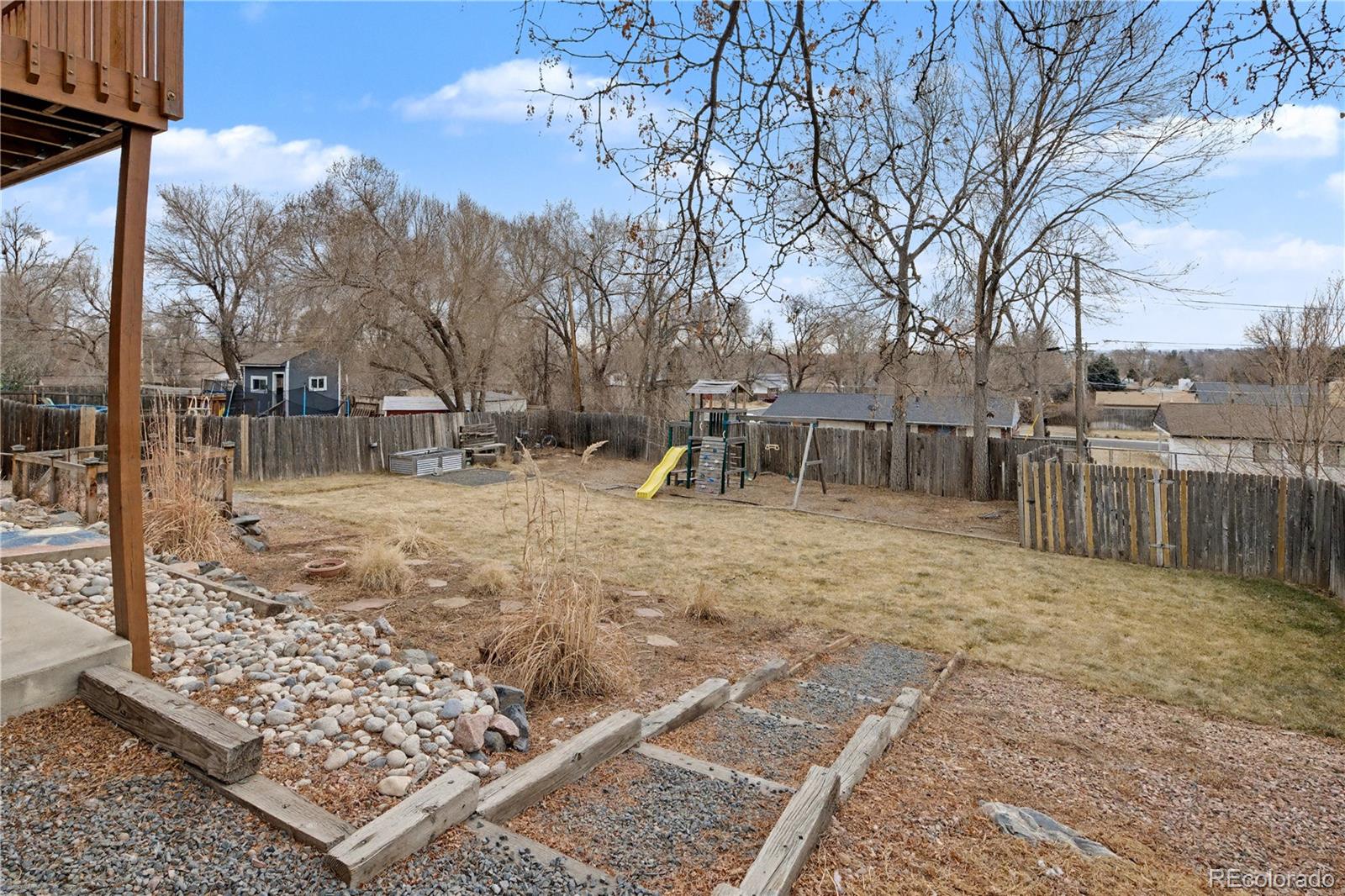 9142 Oberon Road Arvada, CO 80004 - Photo 32 of 35 a view of a yard with wooden fence