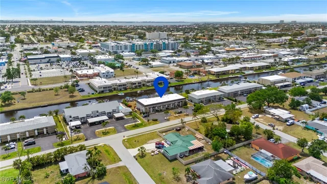 an aerial view of a city