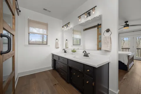 a view of outdoor space with wooden fence