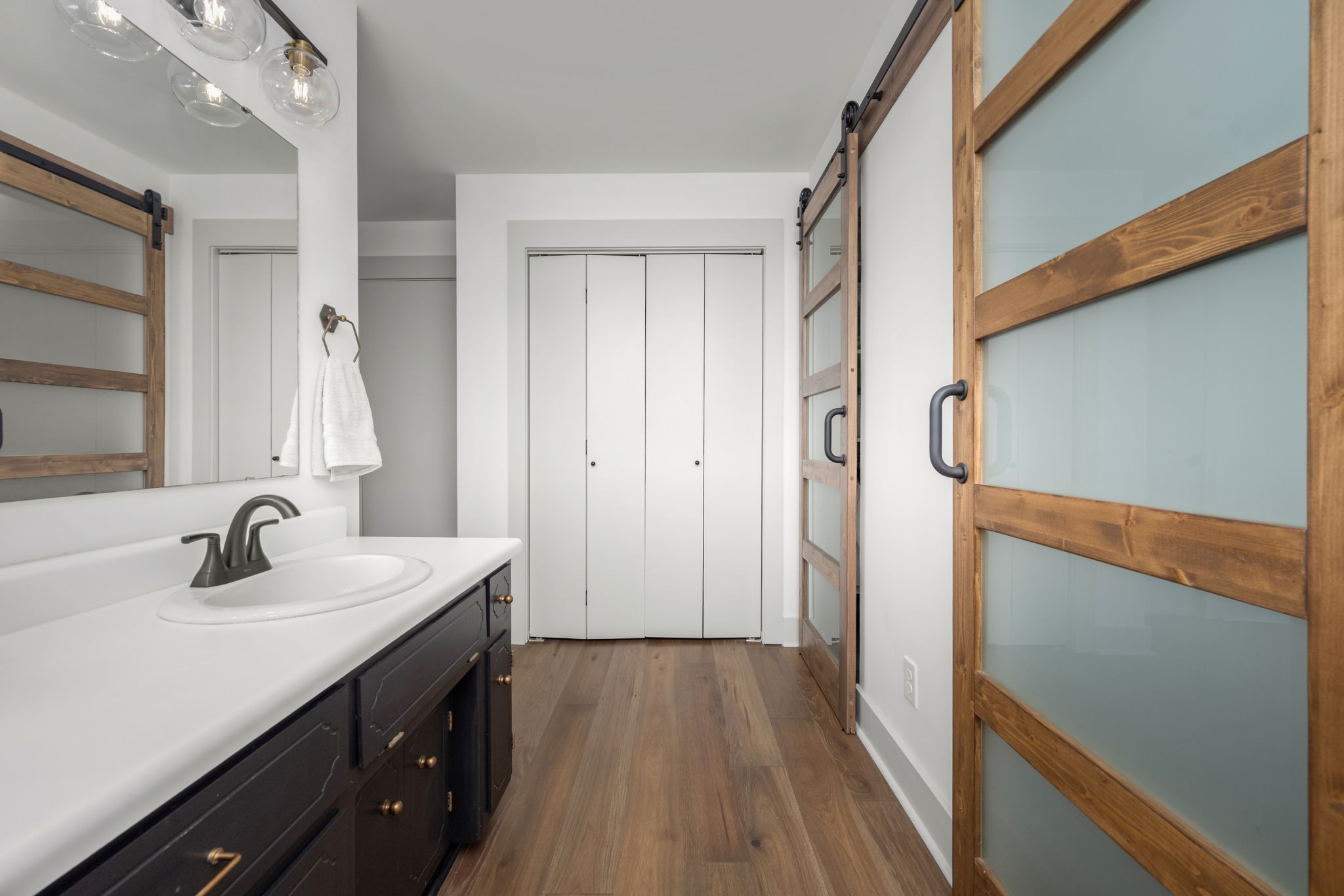 268 Davis Road Wartrace, TN 37183 - Photo 50 of 74 a bathroom with a sink a mirror and a shower