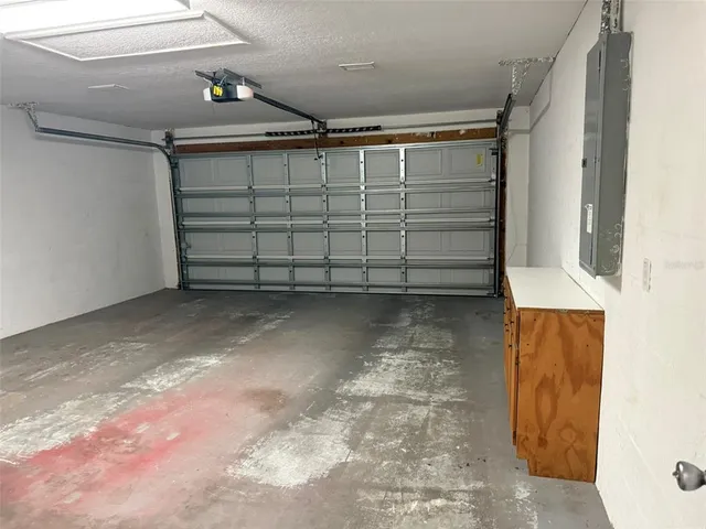 a view of a garage