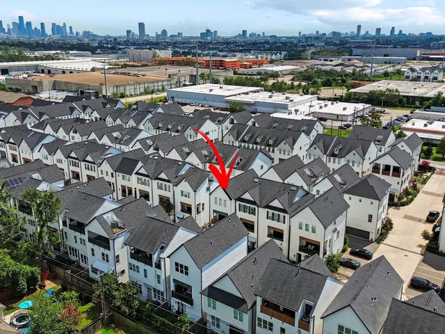 an aerial view of a city