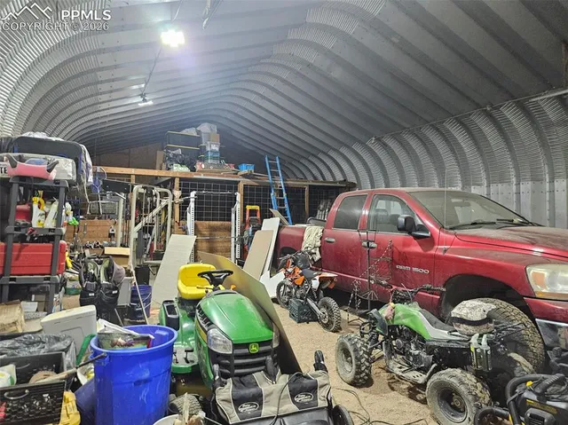 a view of a big yard next to a road