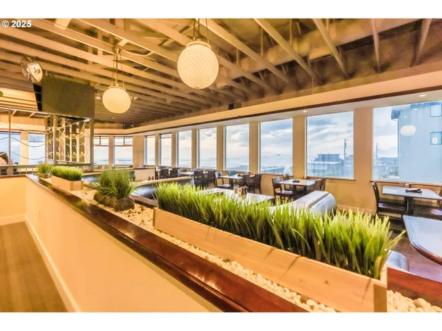 a view of a black gate