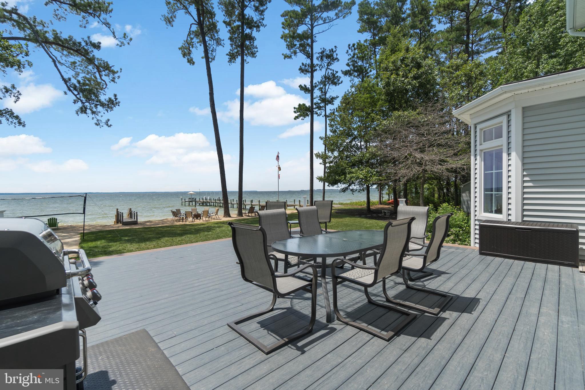 16271 Thomas Road Piney Point, MD 20674 - Photo 3 of 40 TimberTech Deck overlooking the backyard.