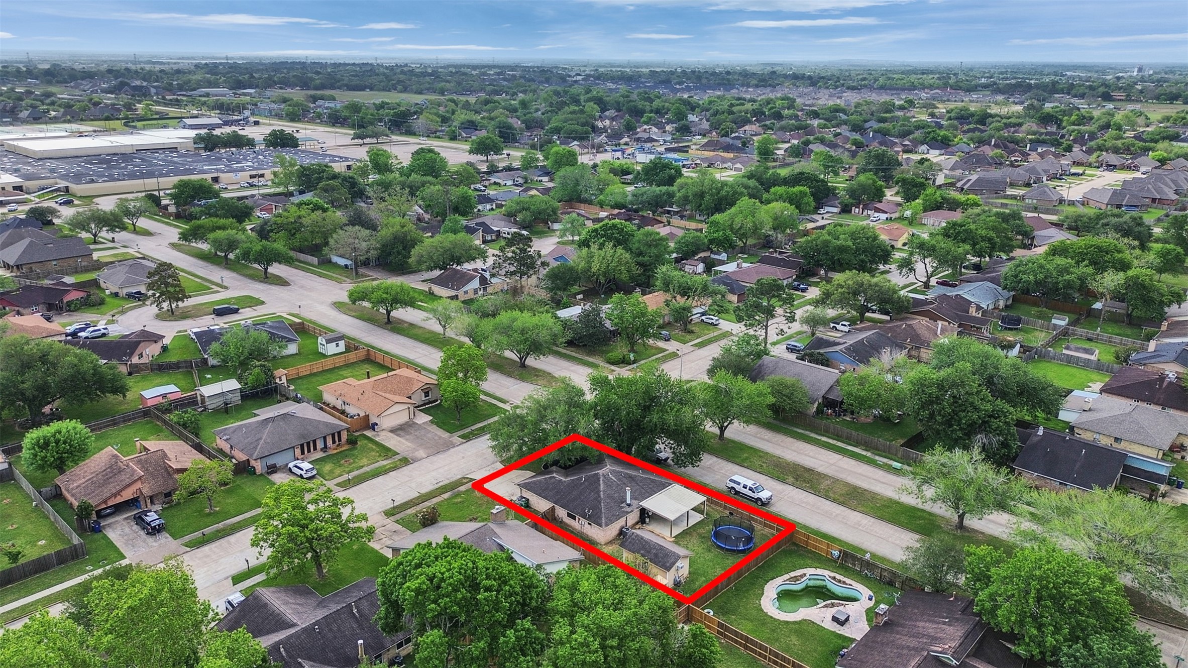 101 North Wagon Lane Angleton, TX 77515 - Photo 23 of 23 an aerial view of residential houses with outdoor space and street view