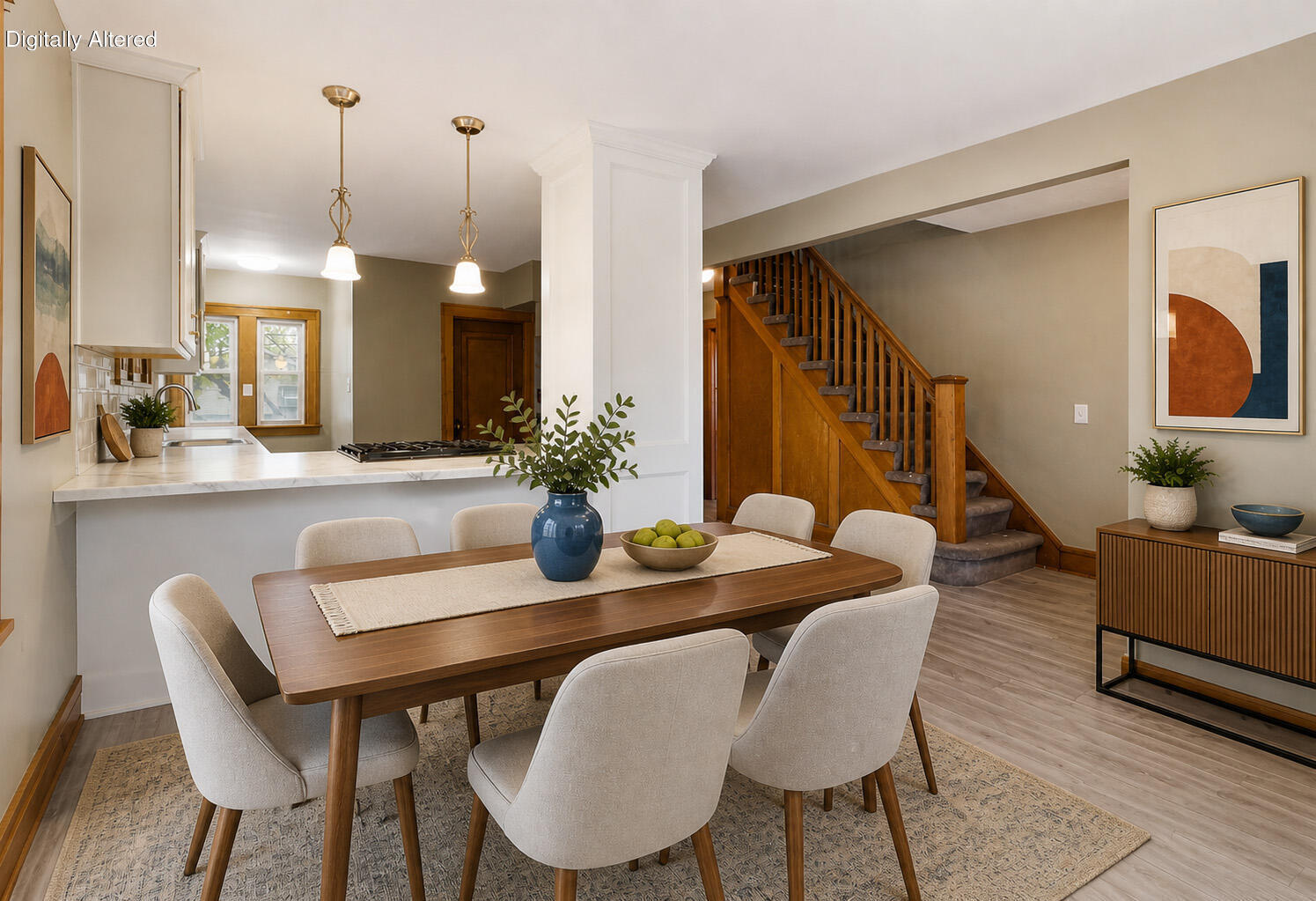2432 North 55th Street Milwaukee, WI 53210 - Photo 7 of 41 Dining room virtually staged and digitally enhanced