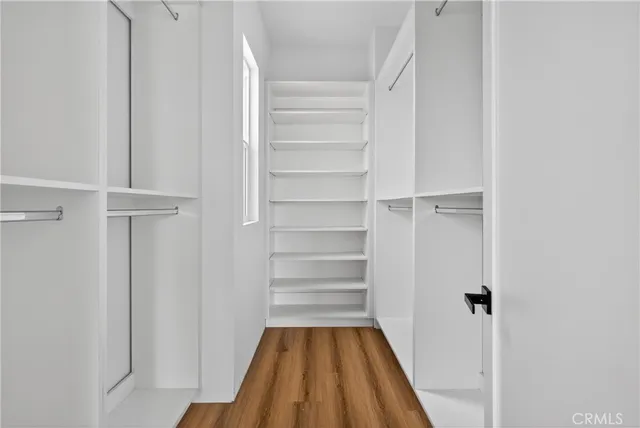 a view of a walk in closet