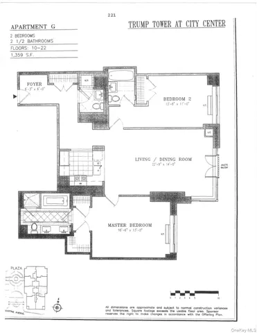 $5,700 | 10 City Place, Unit 22G, White Plains, NY 10601