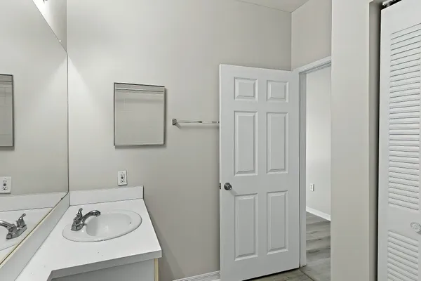 a bathroom with a sink