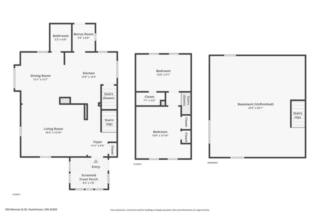$224,900 | 550 Monroe Street Southeast, Hutchinson, MN 55350