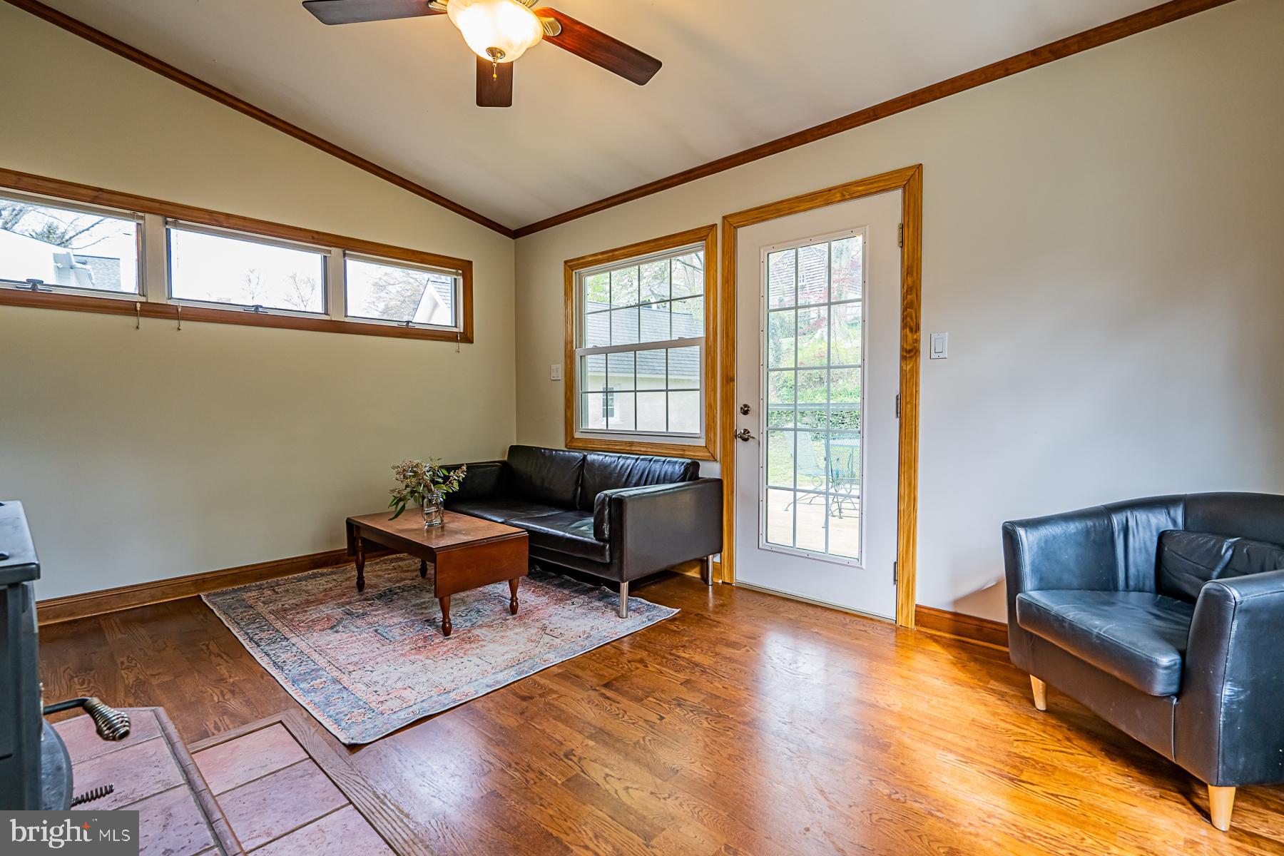 239 Mather Road Jenkintown, PA 19046 - Photo 24 of 64 Rear Living Room w/ door to rear deck