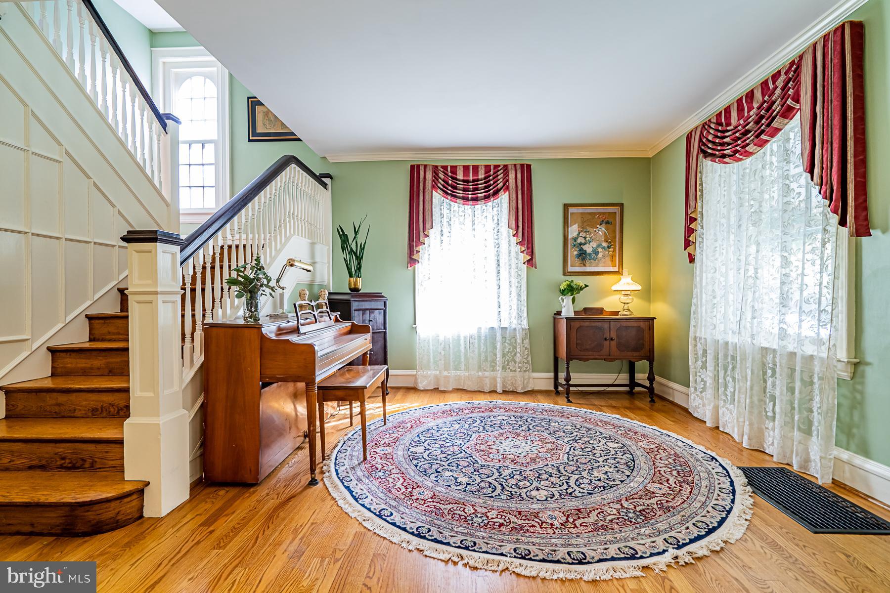 239 Mather Road Jenkintown, PA 19046 - Photo 6 of 64 Lounge/Sitting room with steps to the 2nd floor.