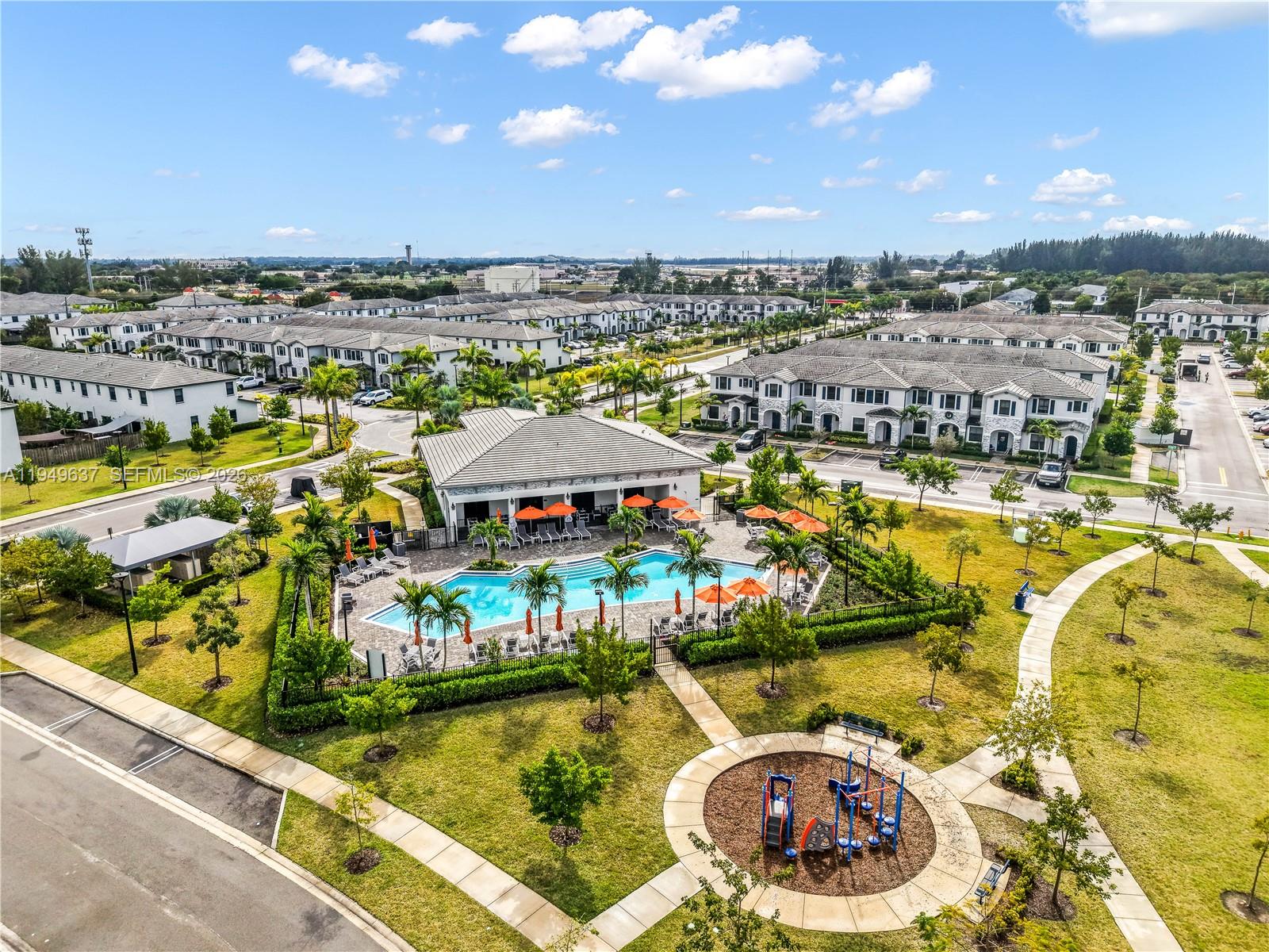 13410 Southwest 287th Terrace Homestead, FL 33033 - Photo 29 of 32 an aerial view of a swimming pool with outdoor seating