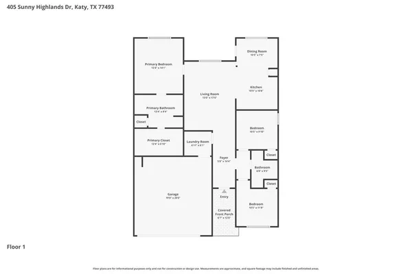 $1,945 | 405 Sunny Highlands Drive, Katy, TX 77493