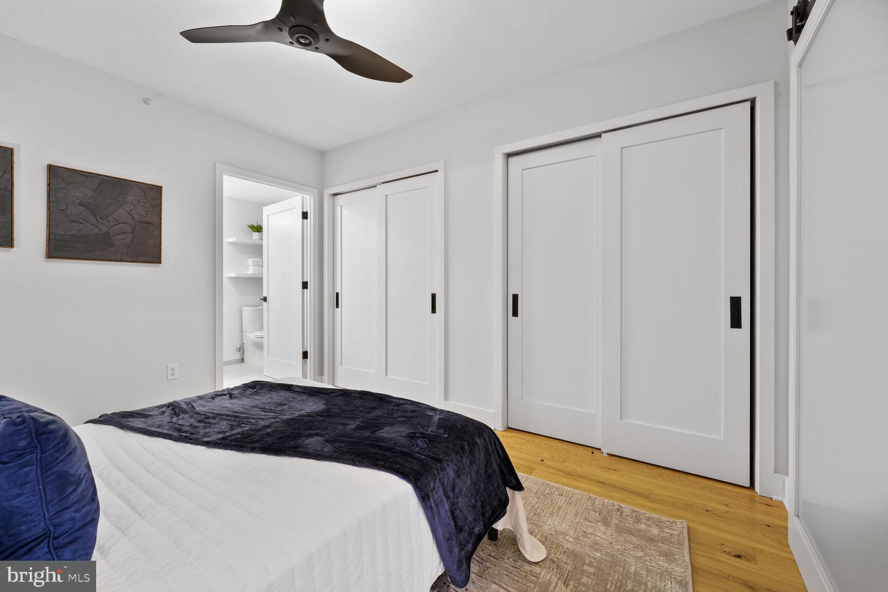 1211 Van Street Southeast, Unit 613 Washington, DC 20003 - Photo 13 of 28 a bedroom with a bed and a painting on the wall