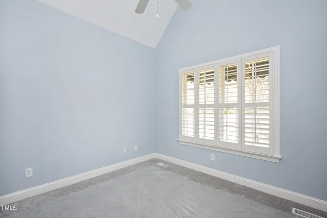 an empty room with a window