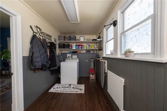 a room with storage and utility