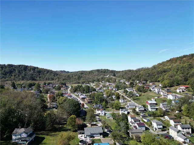 an aerial view of a city