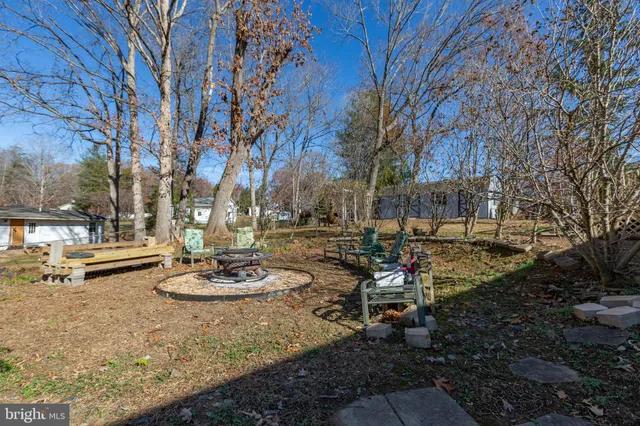 a outdoor space with furniture